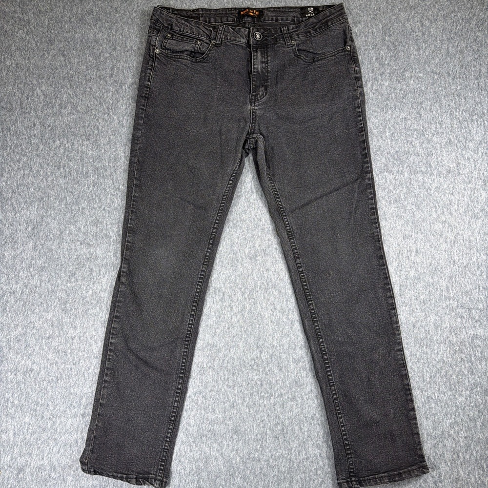 Ring of Fire‎ Casual Jeans Men's Size 34x30 Black Y2K Grunge
